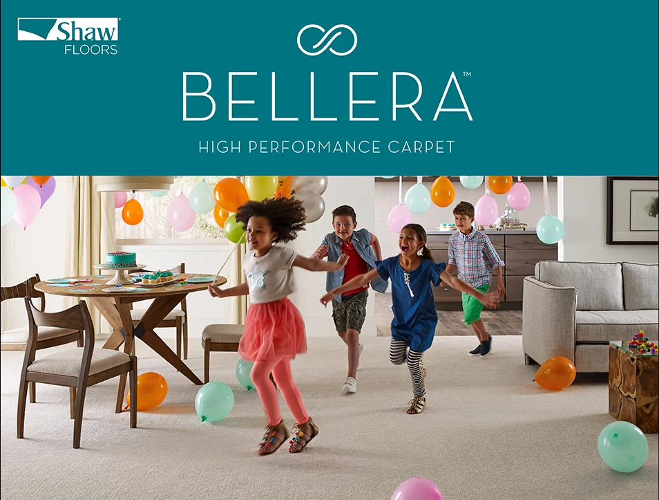 Bellera Carpet promo image of kids birthday party from Brosious Carpet and Floors Inc in Missoula, MT