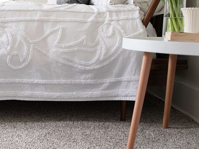 Bedroom with gray carpet from Brosious Carpet and Floors Inc in Missoula, MT